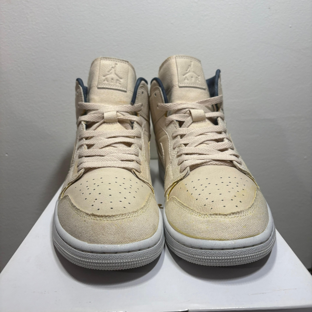 Cream and Blue Jordan High Top